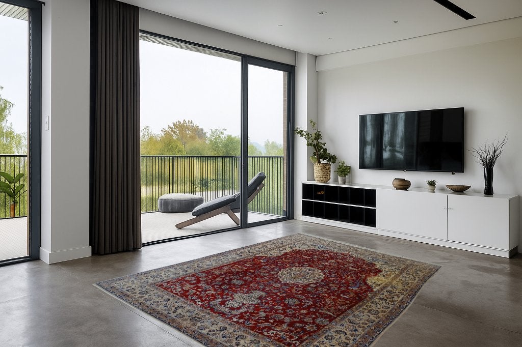 Perzisch tapijt - Nain met Zijde- 335 x 226 cm -Handgeknoopt, Gebruikt, -, -, 200 cm of meer