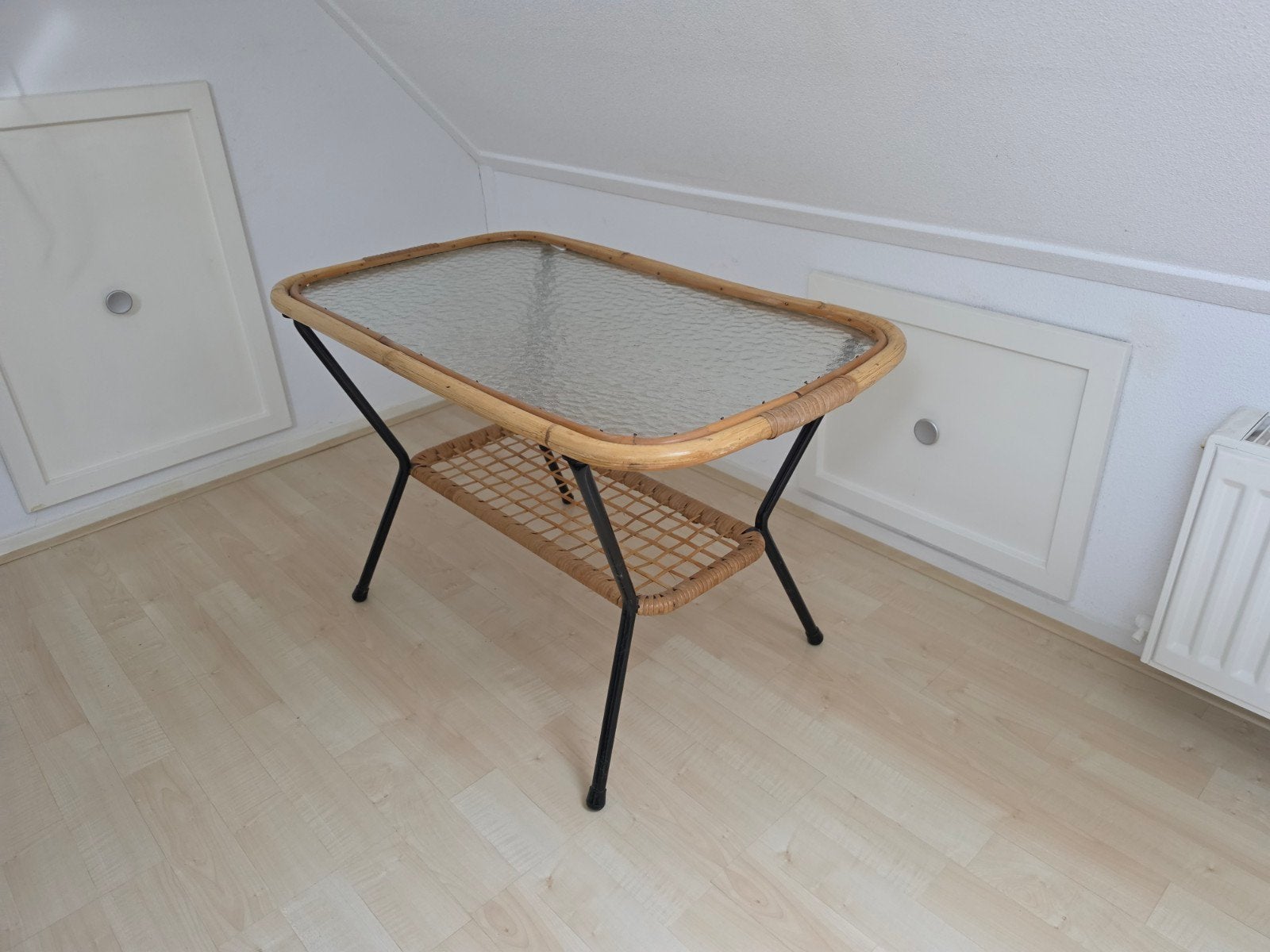 Vintage Rotan Set: Rohé Noordwolde Fauteuil & Salontafel, Ophalen
