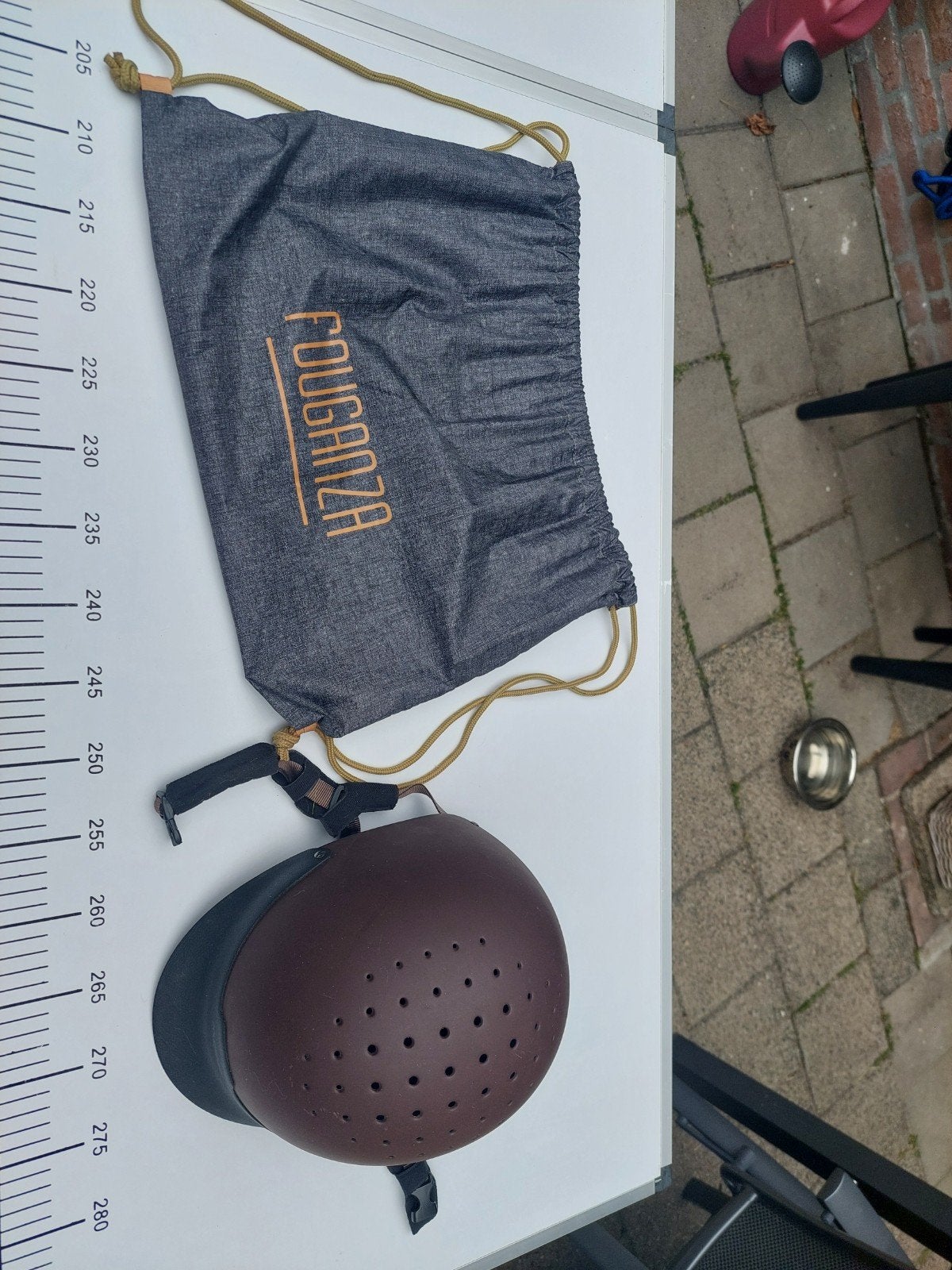 Bruine paardrijcap in goede staat, Dieren en Toebehoren, Paardrijkleding, Ademend, Overige merken, Overige schoenmaten, Kinderen