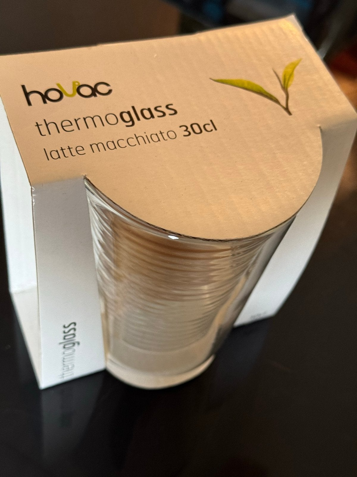 Hovac Thermoglas Latte Macchiato 30cl, Ophalen, Nieuw, Overige merken, Glas