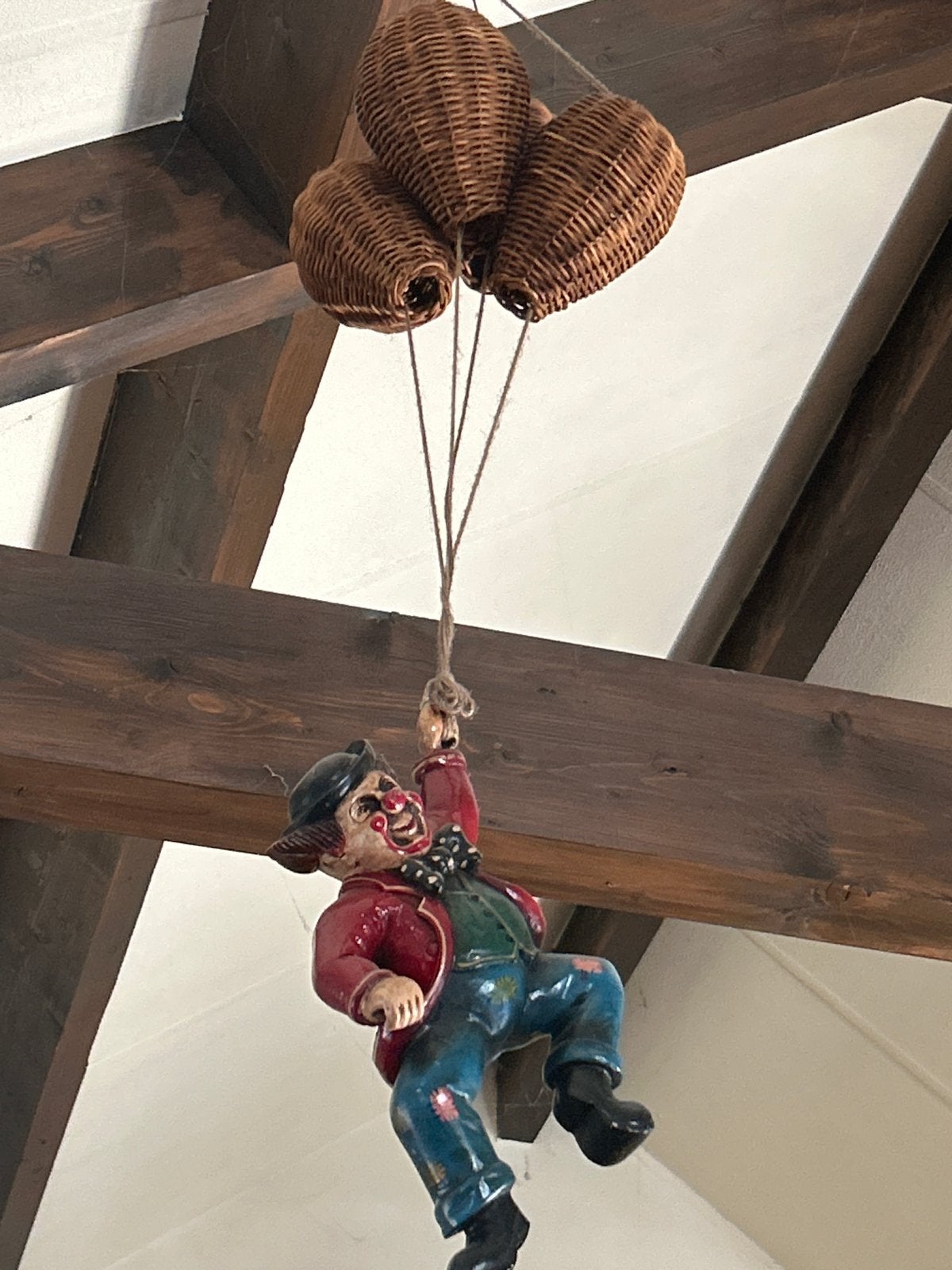 Vintage Clown met ballonnen - Decoratieve Hanger, Ophalen