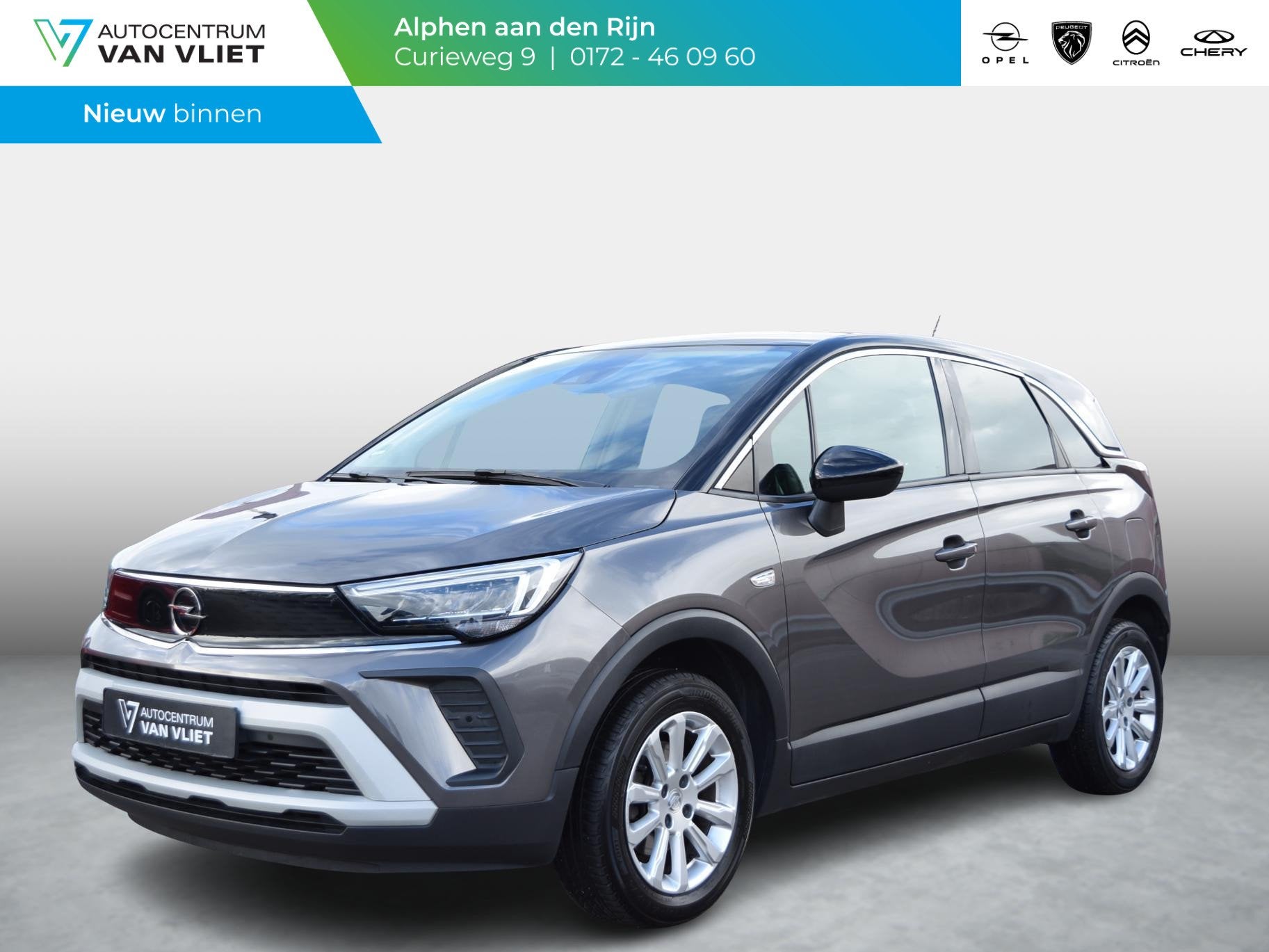 Opel Crossland 1.2 Turbo Elegance | 130 PK | AUTOMAAT | PARK, Auto's, Gebruikt, 1199 cc, Zwart, Bedrijf