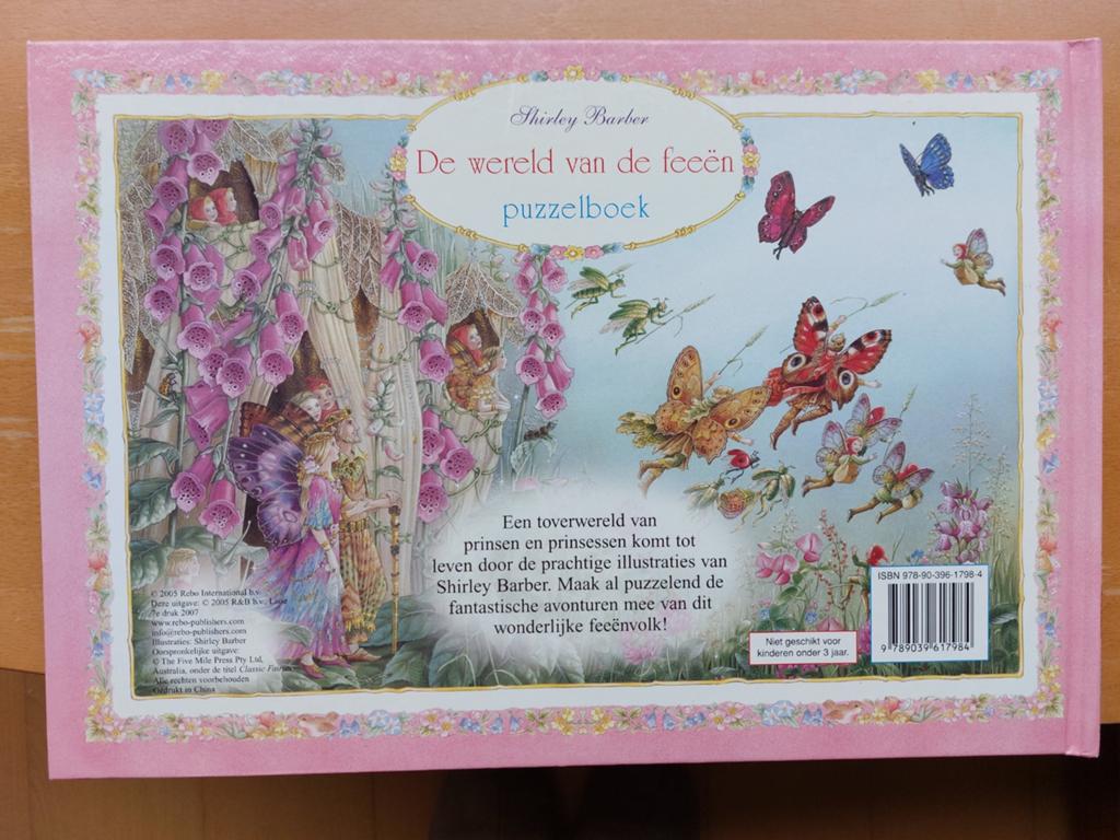 PUZZELBOEK de wereld van FEEËN met DRIE PUZZELS 96 STUKJES, Ophalen of Verzenden, Meer dan 50 stukjes, Zo goed als nieuw, 6 jaar of ouder