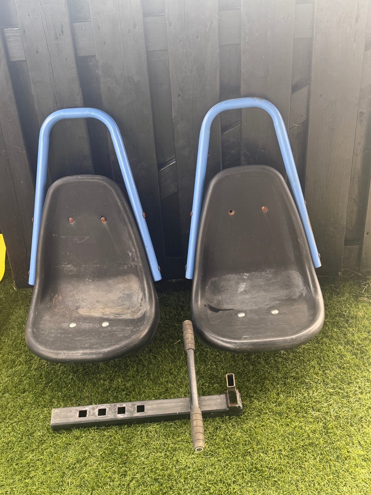 Mammoet skelter stoelen (2 stuks) met verlengstuk en voetste, Ophalen of Verzenden, Gebruikt, Mammoet, Duozit