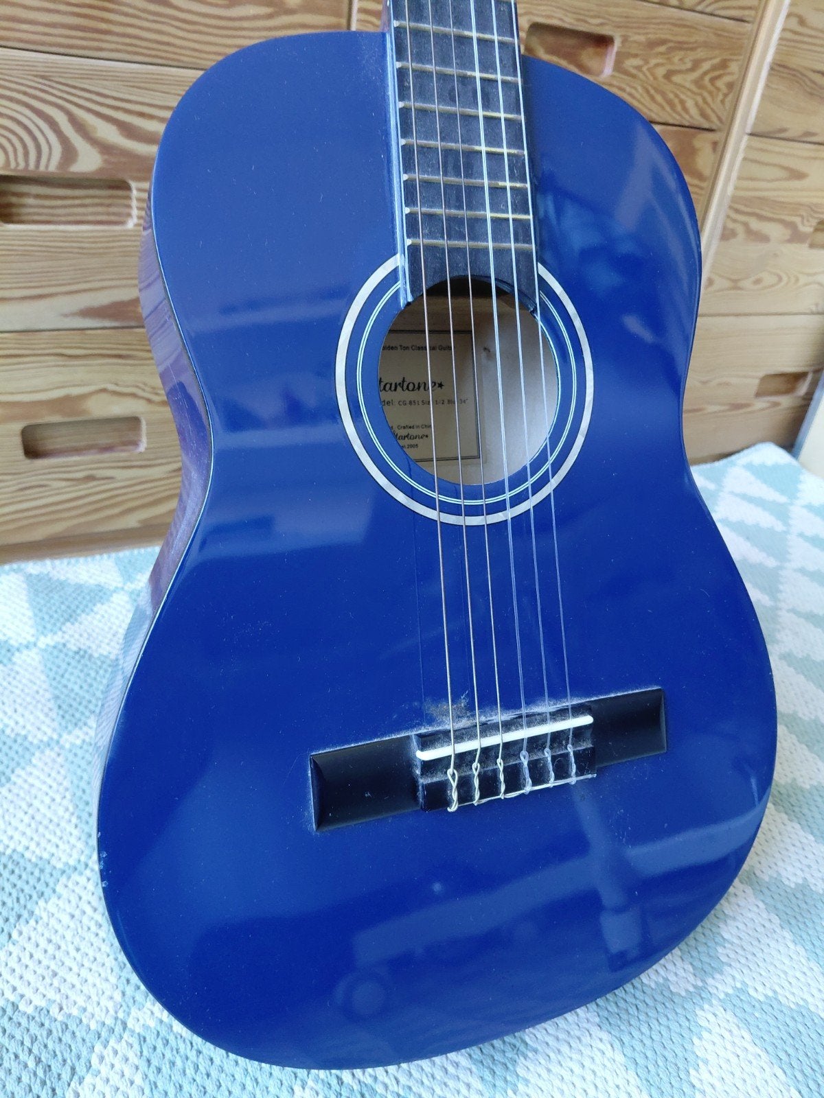 Startone/Golden Ton Klassieke Gitaar CG-851 Blauw 1/2, Muziek en Instrumenten, Ophalen, Gebruikt, Klassieke of Spaanse gitaar