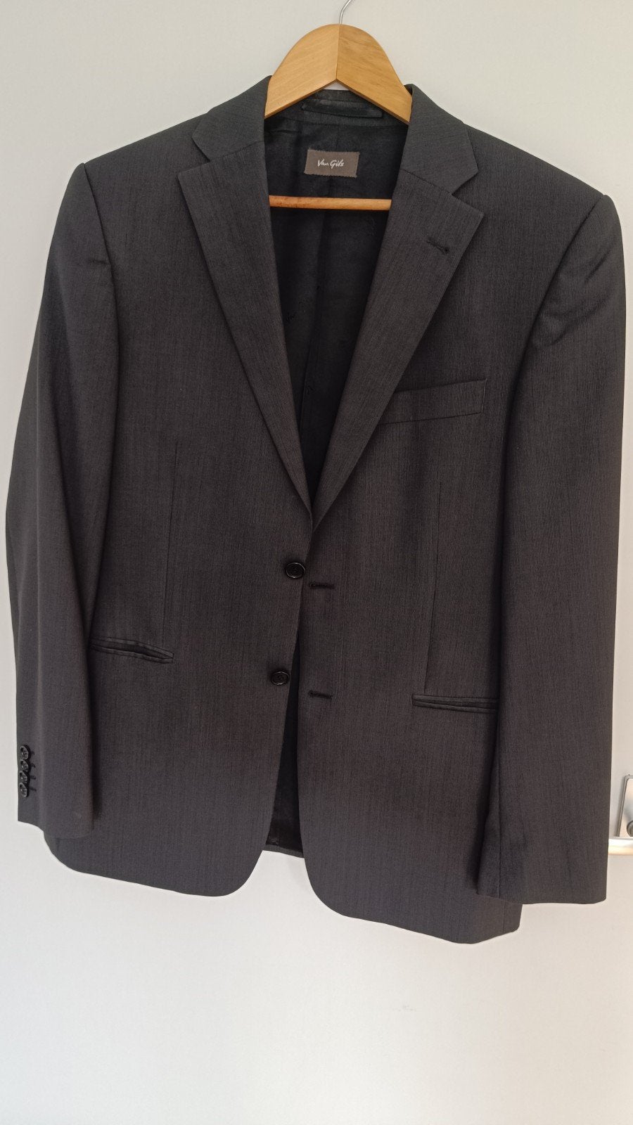 Van Gils Vintage Klassiek Grijs Colbert, Maat 48/50 (M), Zo goed als nieuw, Grijs, Van Gils