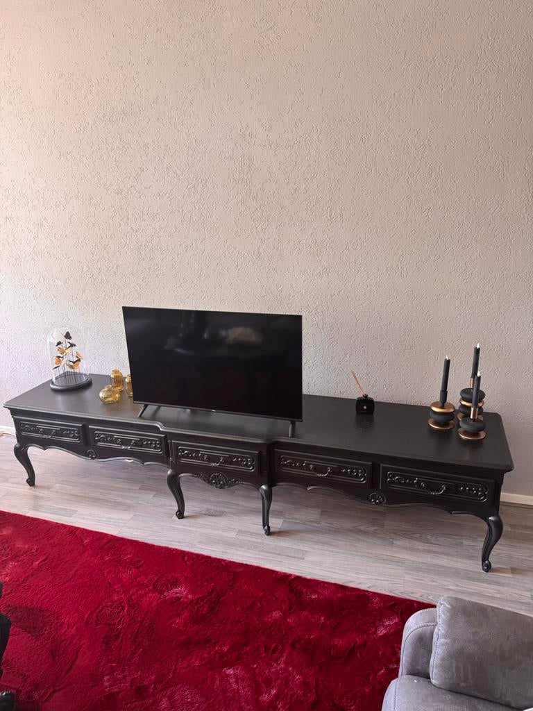 Set van 3 Barok Stijl Meubels: TV-meubel, Salontafel, Ladeka, Ophalen, 50 tot 100 cm, Zo goed als nieuw, Minder dan 100 cm