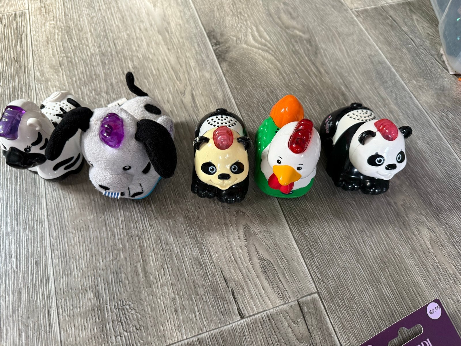 VTech Toet Toet Dieren set (Zebra, Hond, Panda, Kip), Ophalen of Verzenden, Gebruikt, 6 maanden tot 2 jaar