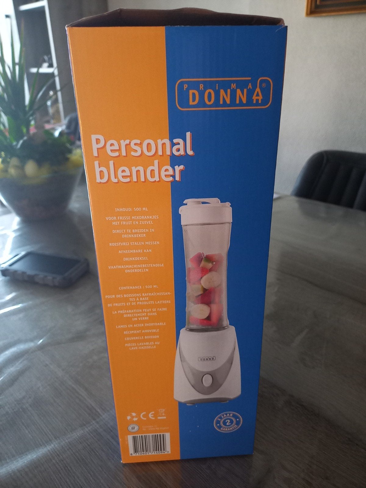 Prima Donna Personal Blender 500ml - Nieuw in doos, Ophalen of Verzenden, Nieuw, Blender to go