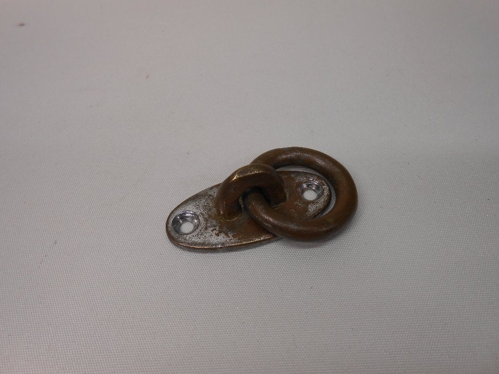 Klassieke Oogplaat met ring, Aanlegring, Afmeerring, messing, Ophalen of Verzenden, Gebruikt, Overige typen