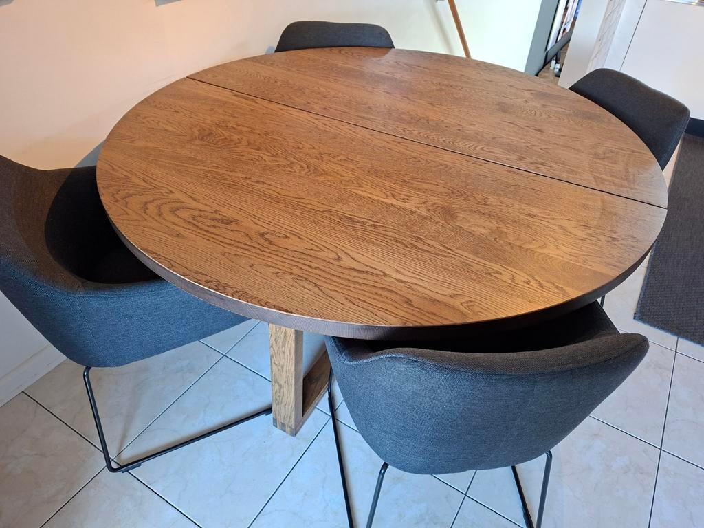 MÖRBYLÅNGA ikea ronde eettafel van eikenhout, Huis en Inrichting, Tafels | Eettafels, Ophalen, Modern, Scandinavisch, Zo goed als nieuw