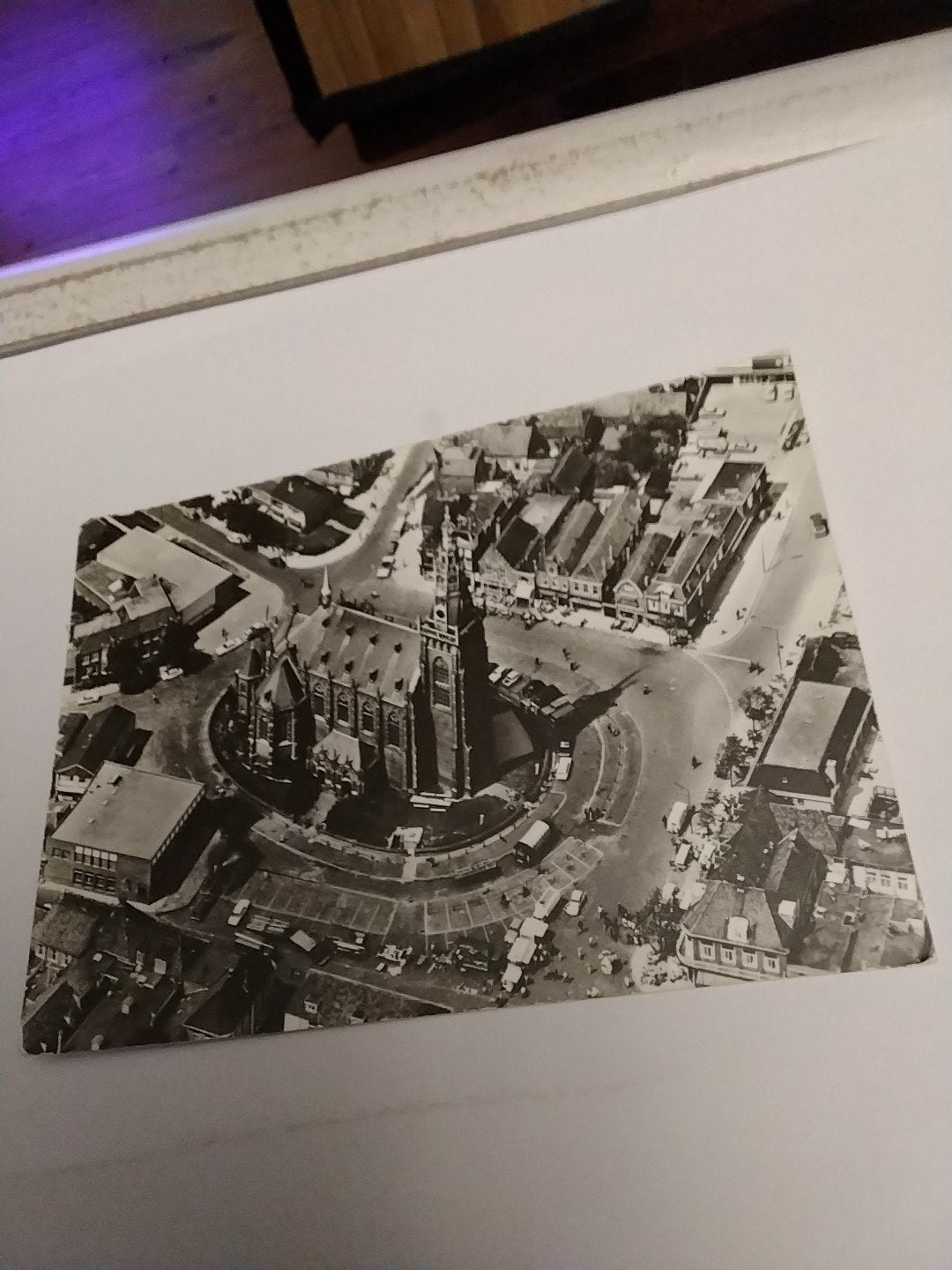 Oude ansichtkaart Marktplein Schagen met Ned. Herv. Kerk, Ophalen of Verzenden