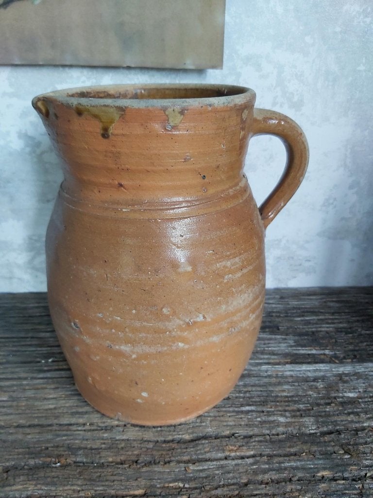 Prachtige oude franse zware gres kan / kruik, Antiek en Kunst, Curiosa en Brocante, Ophalen of Verzenden