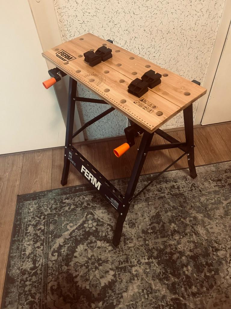 Ferm workmate zo goed als nieuw, Doe-het-zelf en Verbouw, Werkbanken, Ophalen, Zo goed als nieuw, Inklapbaar