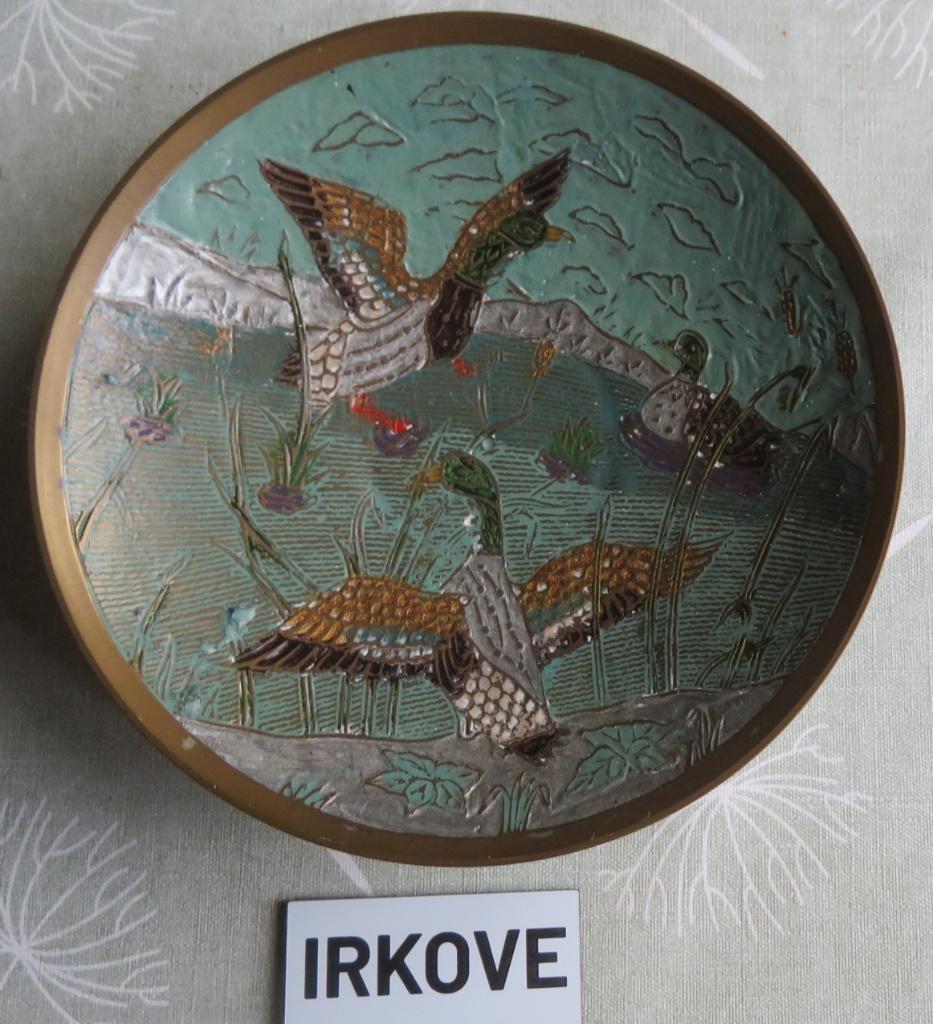 CLOISONNE SCHAALTJE MET EENDEN * Op Voet *, Antiek en Kunst, Verzenden