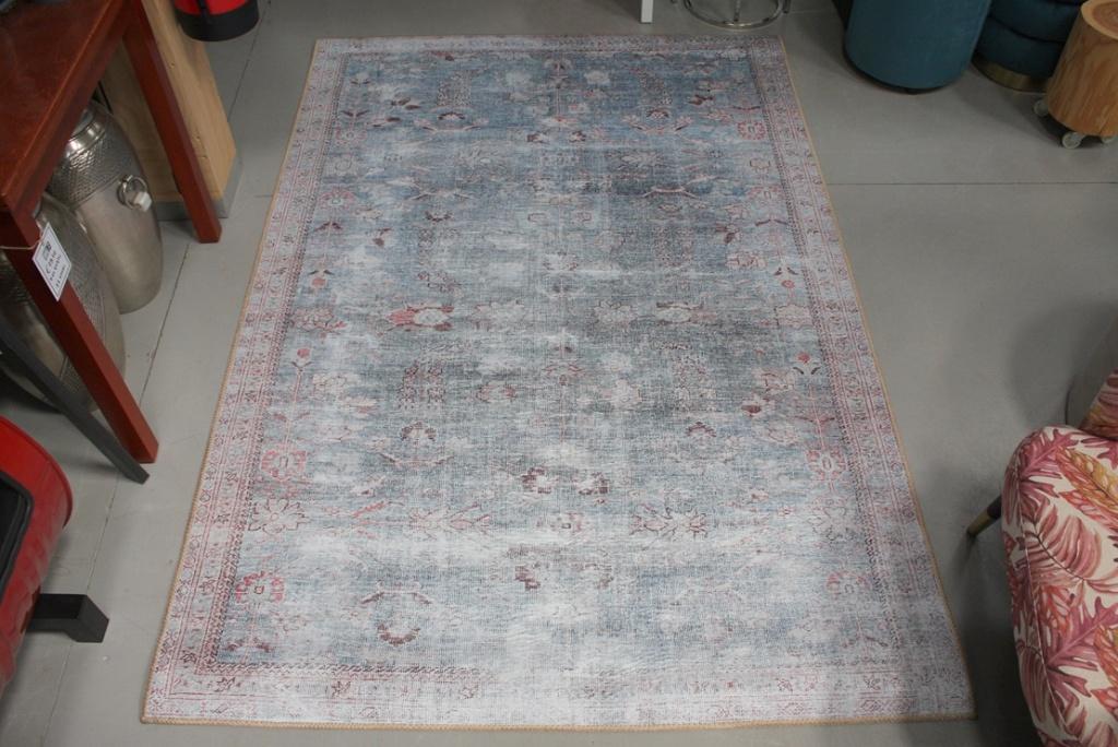 Leuk vloerkleed Perzische stijl lichtblauw en rood 160 x 230