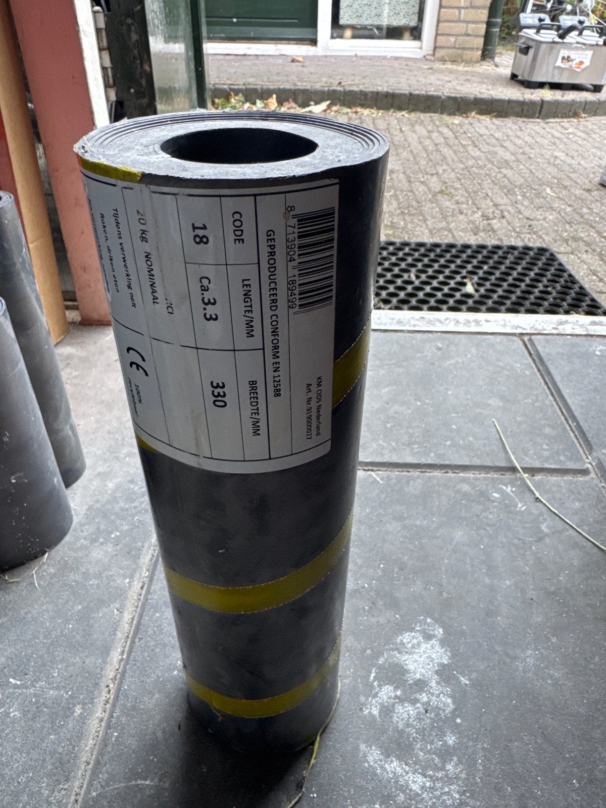 Dakleer rol - 3.3 meter lengte, 330 mm breedte, Doe-het-zelf en Verbouw, Overige materialen, Zwart, Nieuw, Ophalen of Verzenden