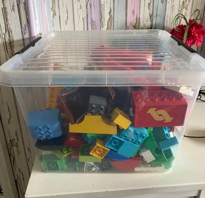 Duplo losse blokken doos vol, Ophalen, Zo goed als nieuw, Duplo