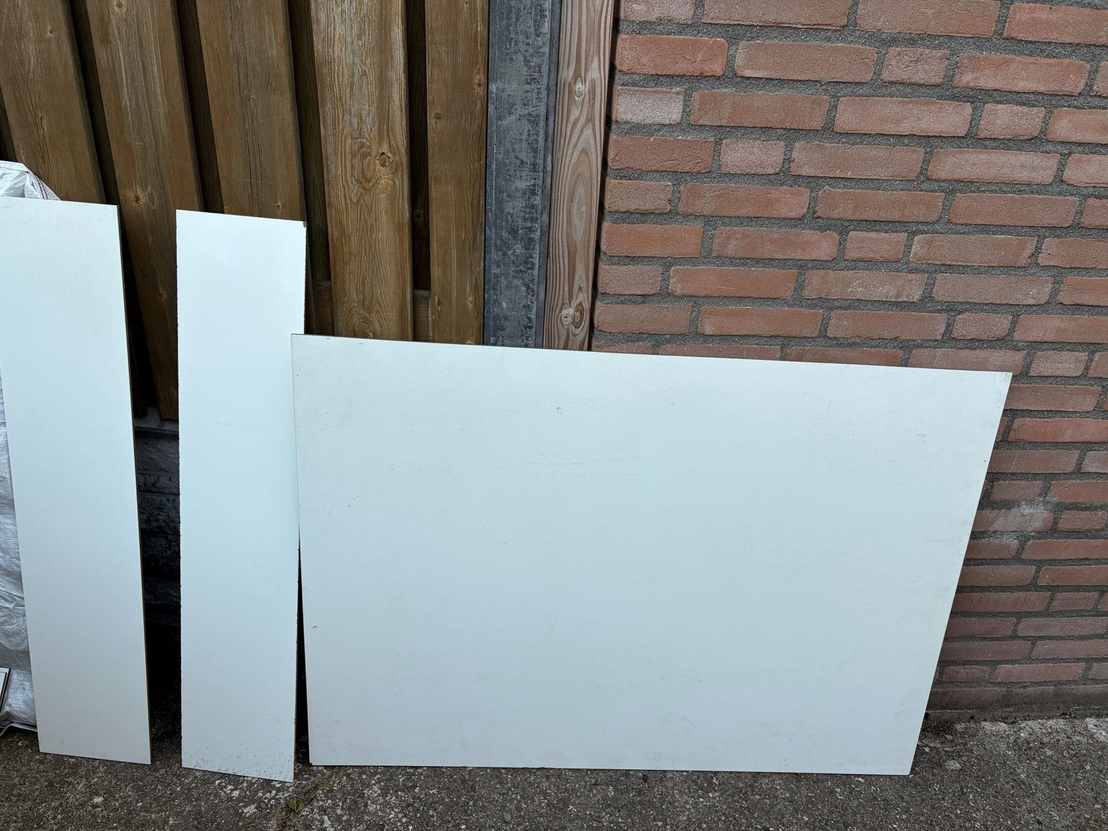 Rest stukken trespa wit nieuw, Doe-het-zelf en Verbouw, Platen en Panelen, Ophalen of Verzenden, Zo goed als nieuw