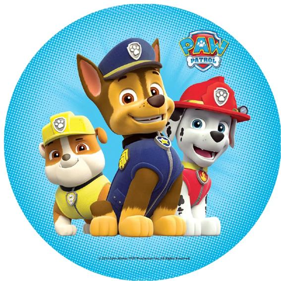 Decoratie Sheet Paw Patrol Ø20cm, Ophalen of Verzenden, Nieuw, Taarten, Versiering