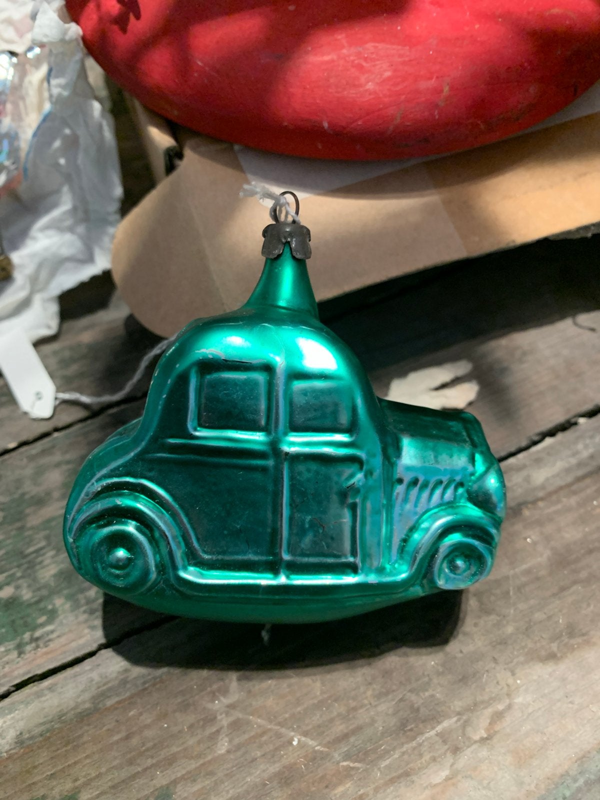 Zeer oude oldtimer kerstbal, T, Ophalen of Verzenden, Zo goed als nieuw, N