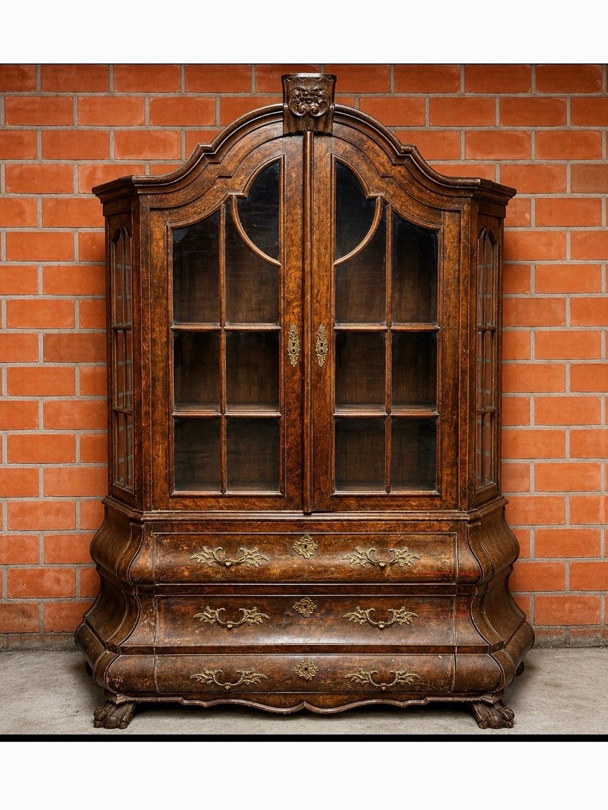 Antieke Rococo/Louis XV Vitrinekast/Buffetkast, ca. 1900, Ophalen