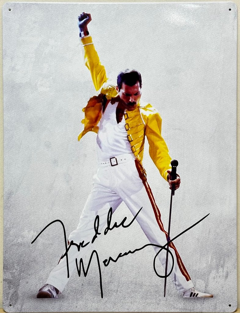 Freddie Mercury Queen reclamebord van metaal wandbord deco