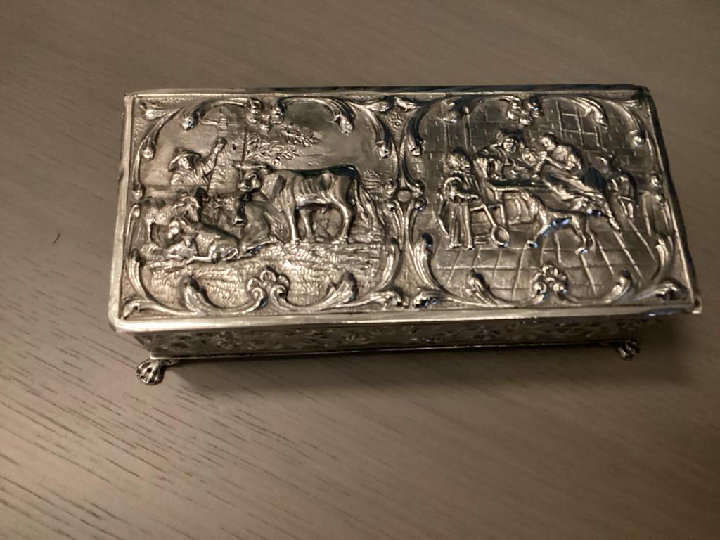 Zilveren Lepeldoos Oud-Hollandsche Stijl - G. Reijnen 1921, Antiek en Kunst, Ophalen of Verzenden, Zilver