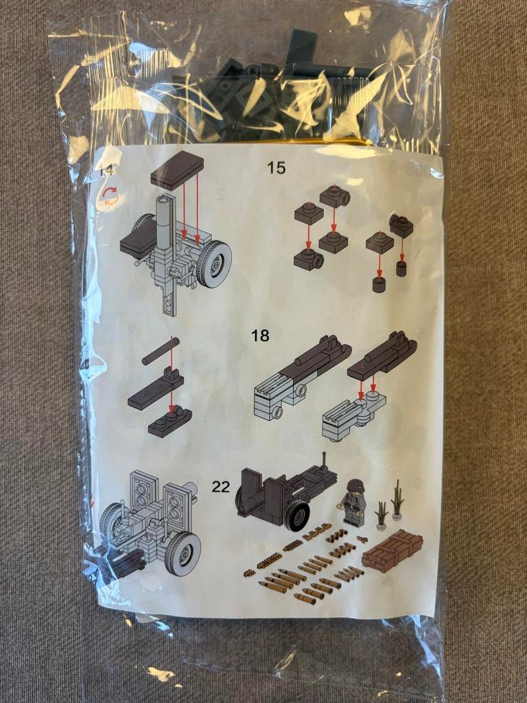 WW2 Geweer Geschut Kanon Lego Compatibel Nieuw, Ophalen of Verzenden, Nieuw, Overige merken
