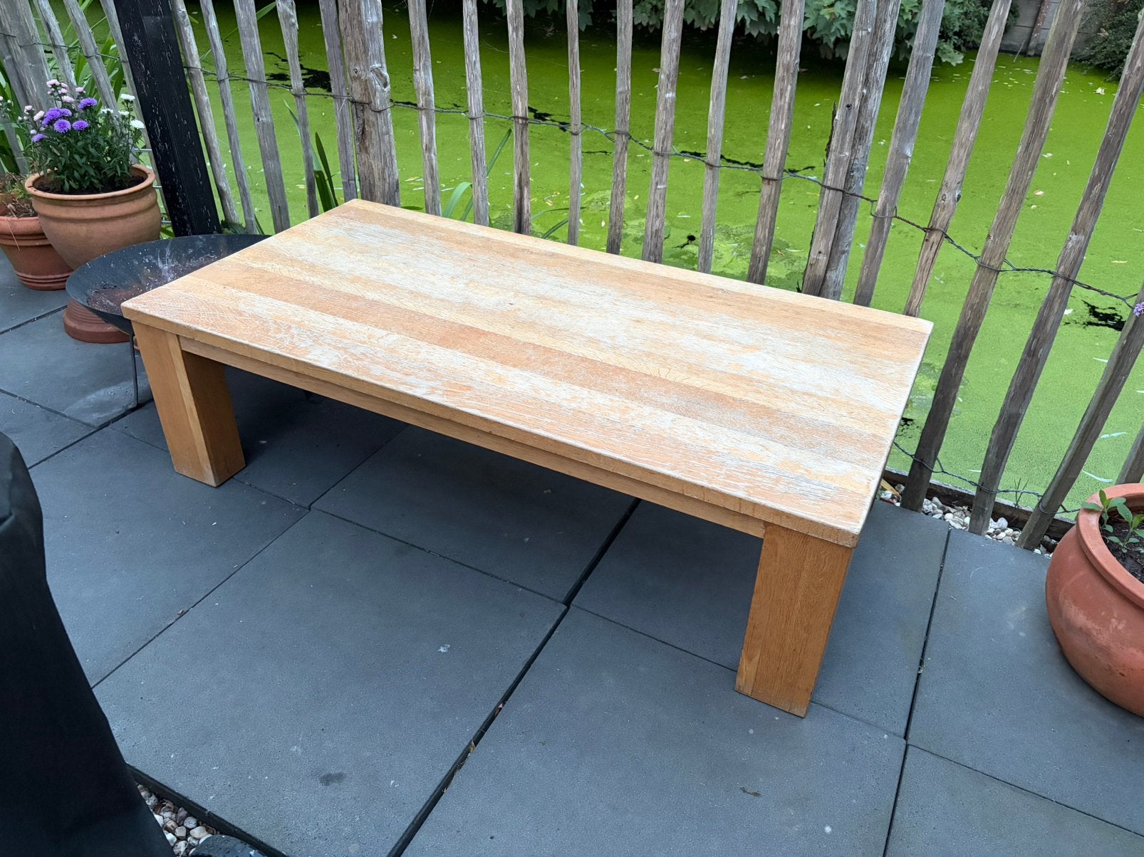 Gratis salontafel, Tuin en Terras, Ophalen, Gebruikt, Hout