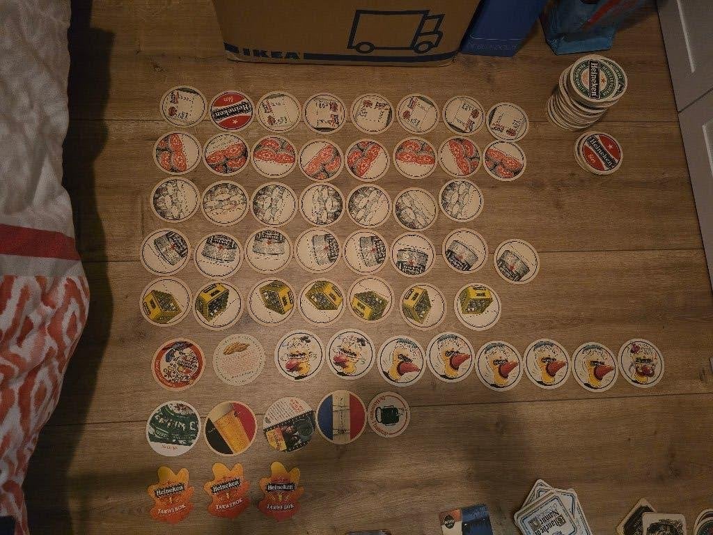 Vintage Heineken Bierviltjes, Ophalen of Verzenden, Gebruikt, Viltje(s), Heineken