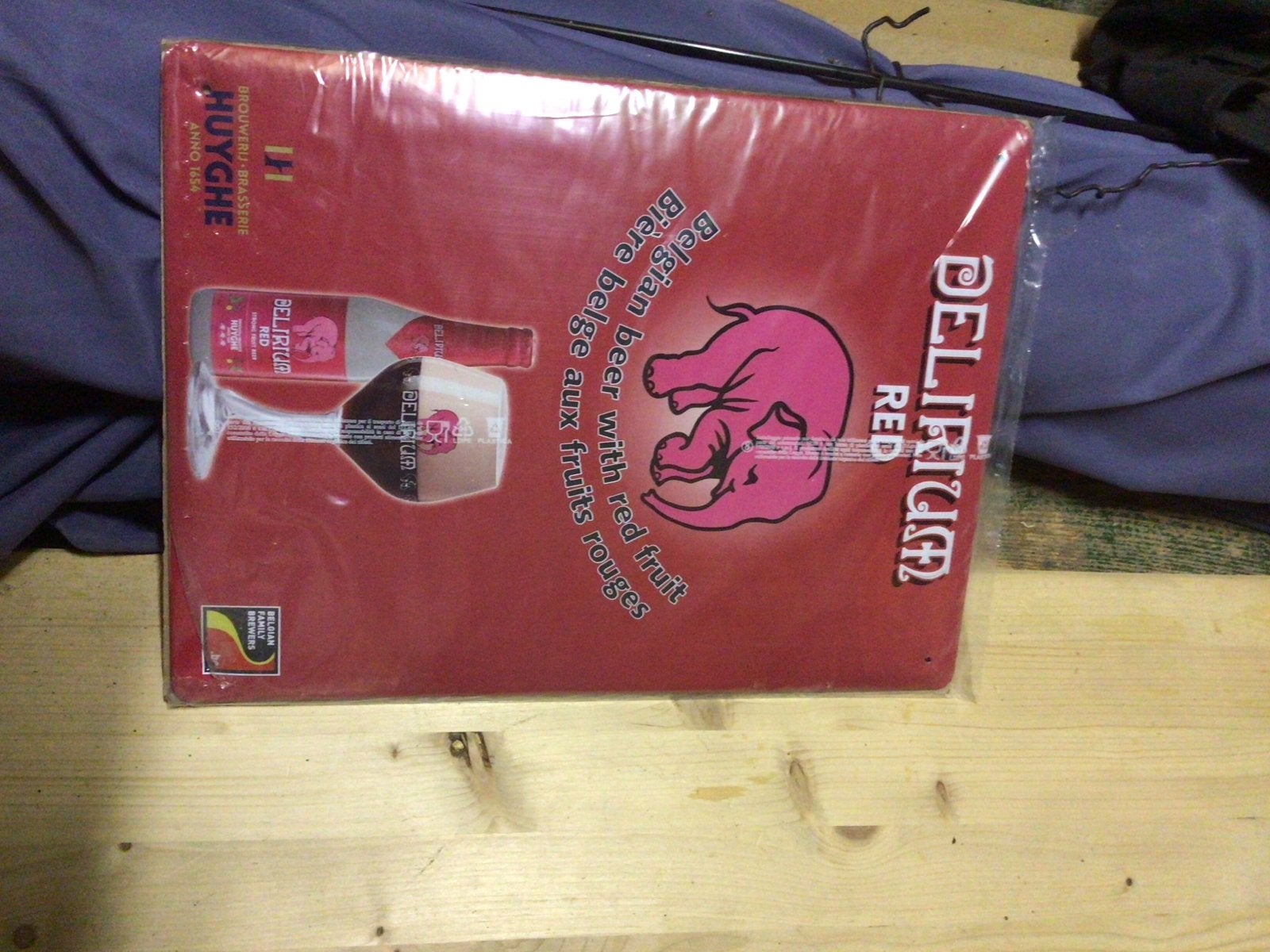 Bierbord delirium, Verzamelen, Biermerken, Ophalen of Verzenden, Nieuw, Reclamebord, Plaat of Schild, Overige merken
