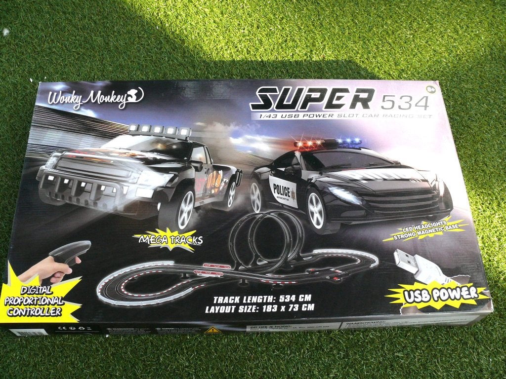 Wonky Monky super 534 Racebaan USB power, Overige merken, Racebaan, Ophalen of Verzenden, Zo goed als nieuw