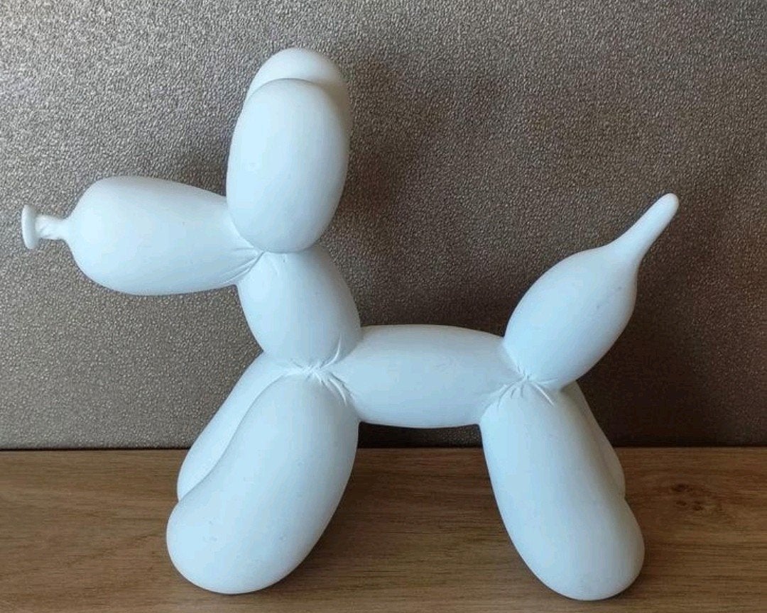 Massief witte ballonhond decoratie, modern design, Overige materialen, Nieuw, Ophalen of Verzenden, Modern