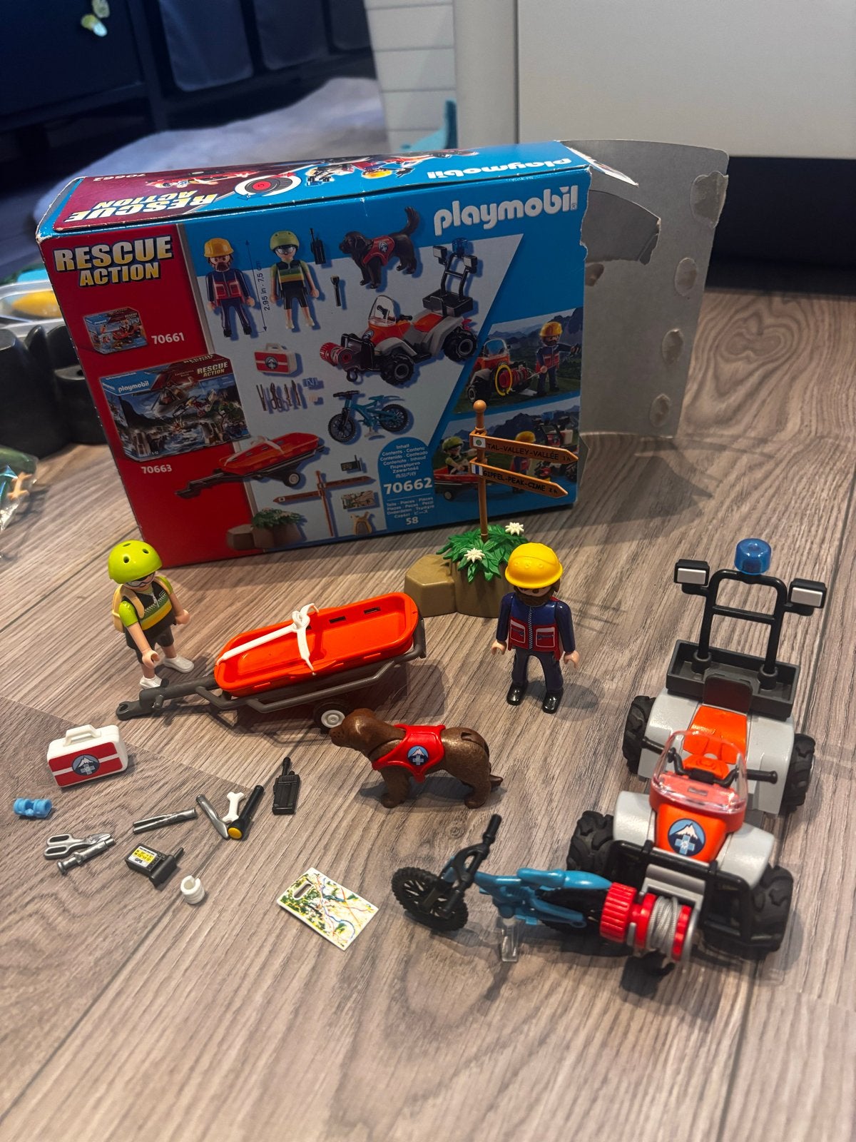 Playmobil Rescue Action Mountain Biker Rescue 70662, Kinderen en Baby's, Complete set, Voertuig, Ophalen of Verzenden, Zo goed als nieuw