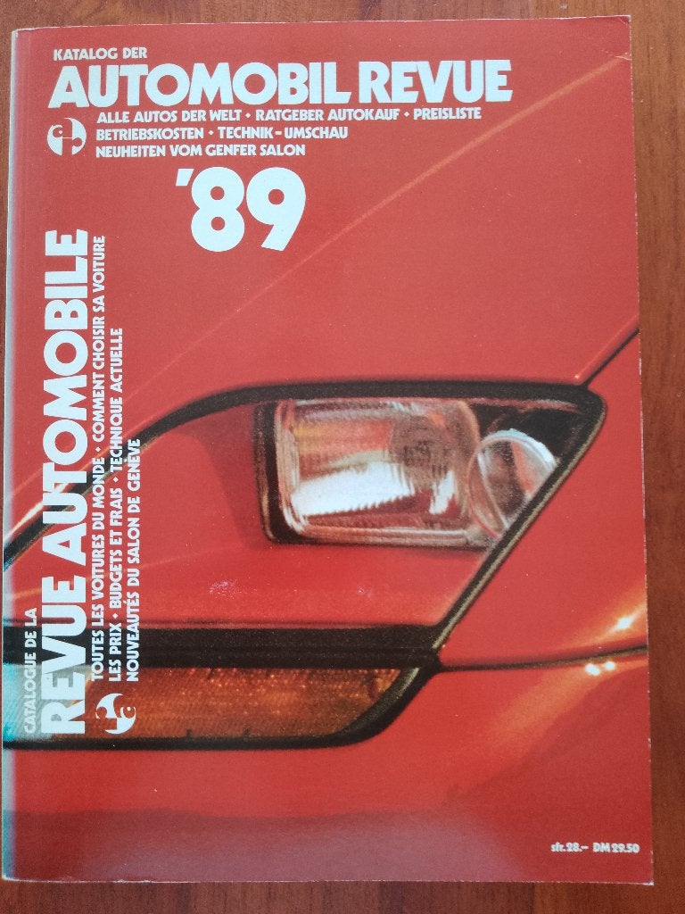Revue Automobile / Automobil Revue 1989, Ophalen of Verzenden, Nieuw, Algemeen