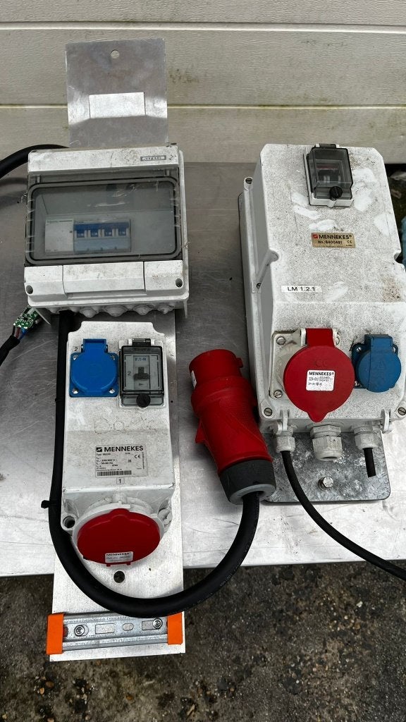 Mennekes krachtstroomverdeler 32A met automatenkast, Ophalen, Gebruikt, Schakelaar