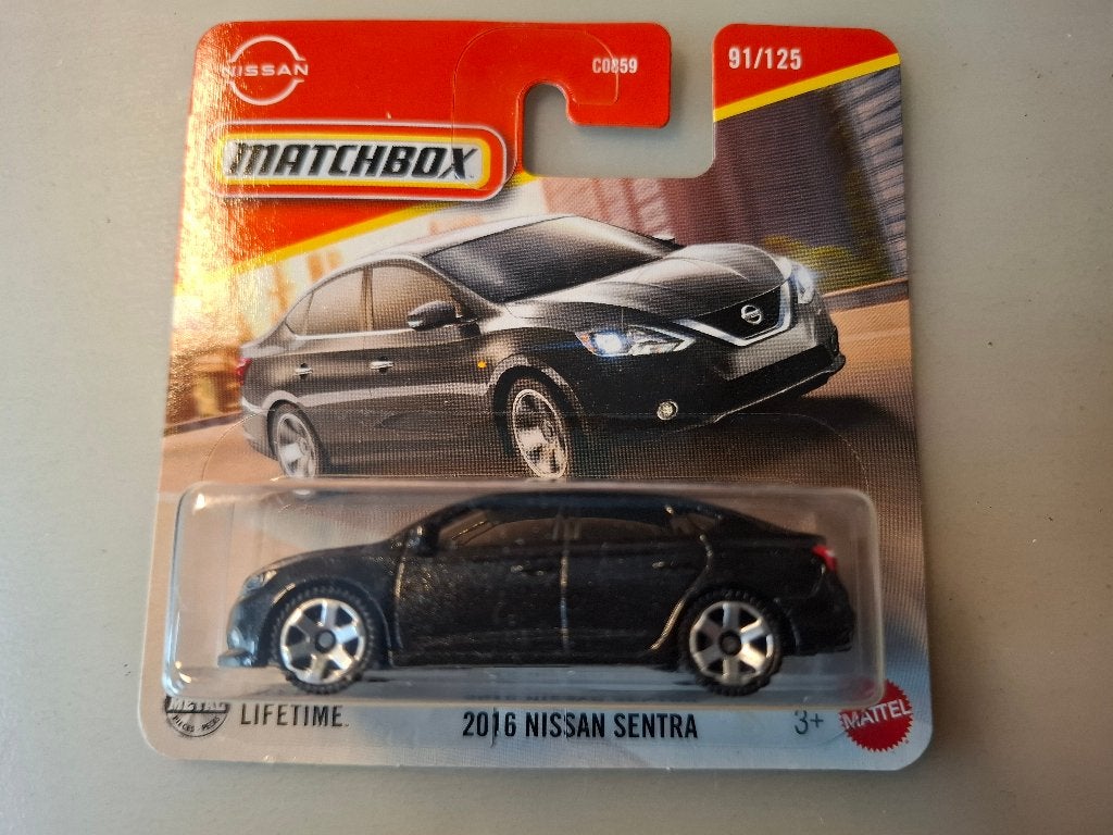 Matchbox 91 - 2016 Nissan Sentra [zwart] 1/60 MIB, Ophalen of Verzenden, Nieuw, Auto