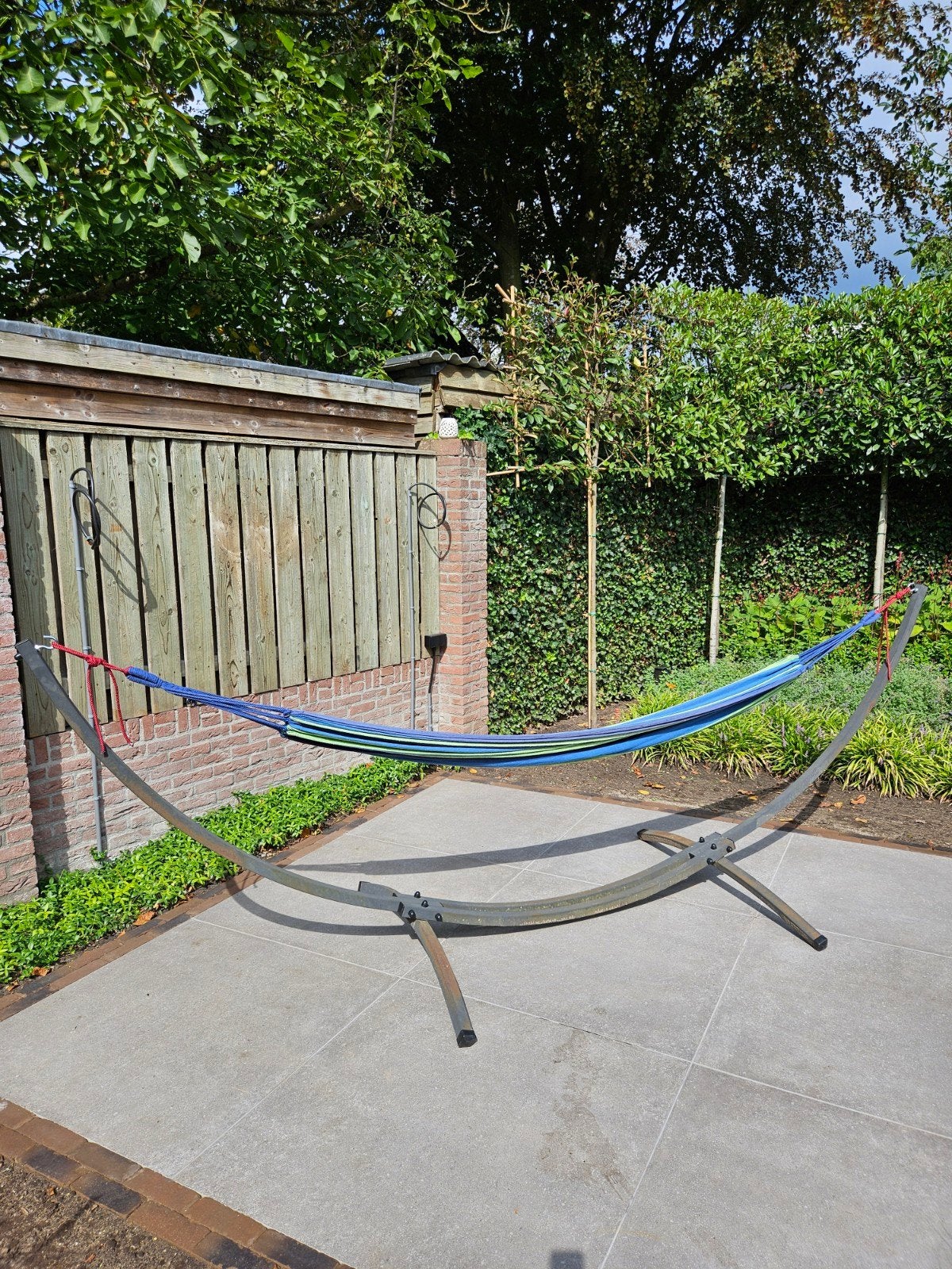 hangmat met standaard 2 persoons, Ophalen, Gebruikt, Meerpersoons, Met standaard
