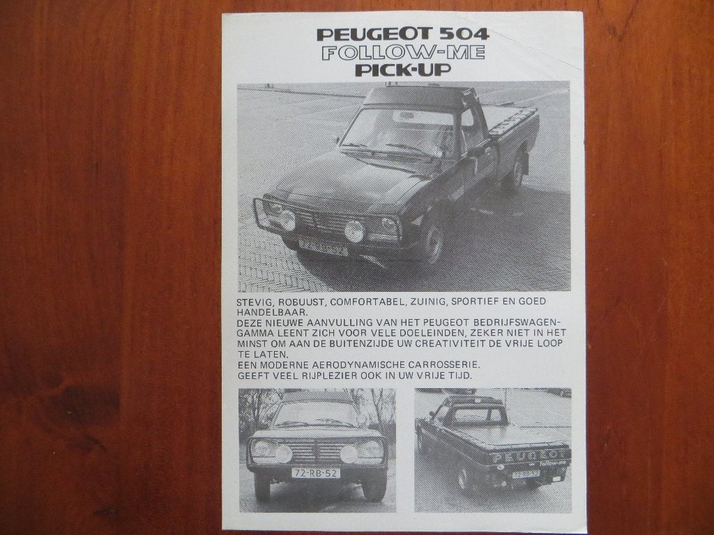 Peugeot 504 Follow-me Pick-up (1980), Ophalen of Verzenden, Nieuw, Peugeot