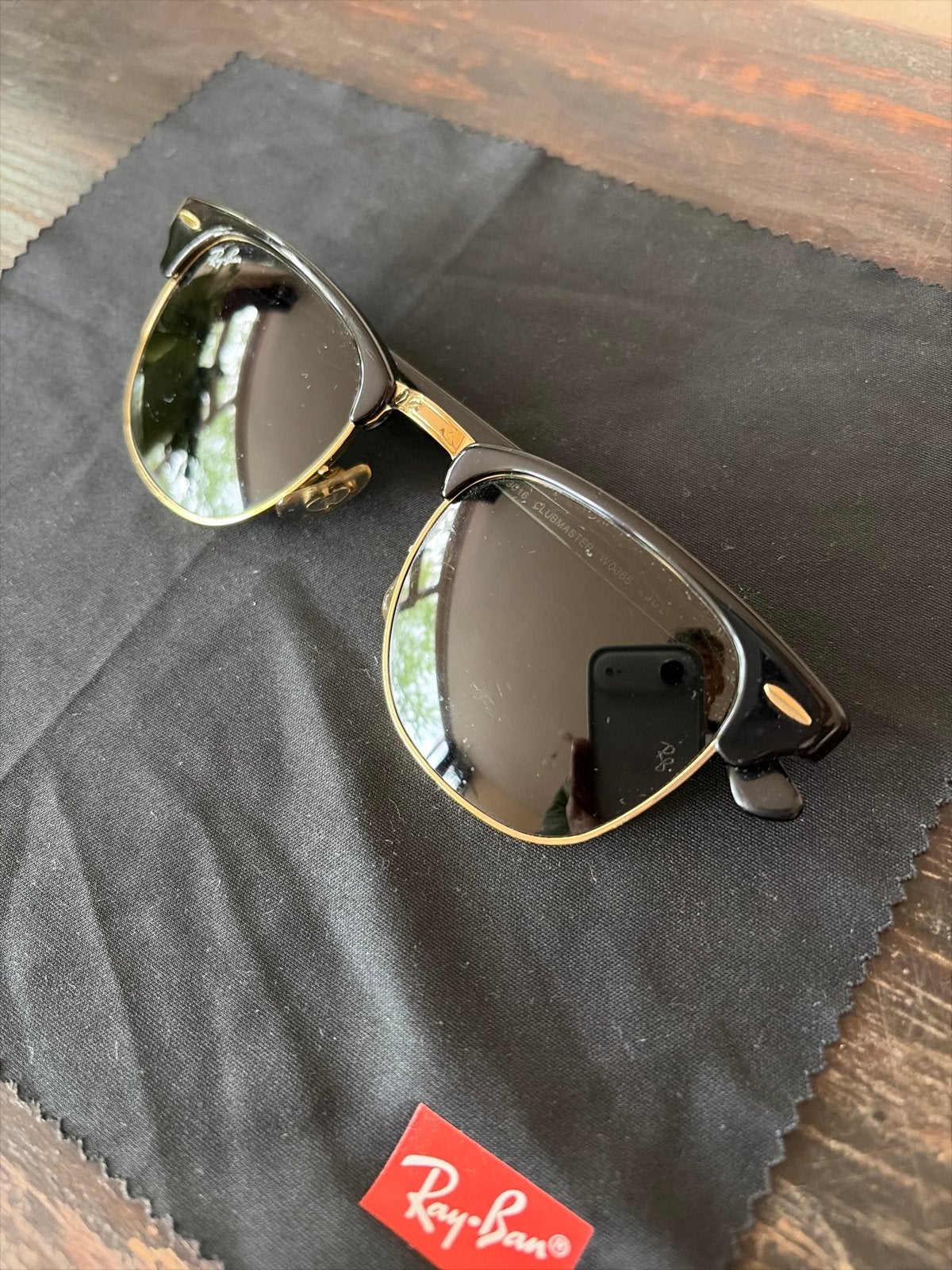 Ray-Ban Clubmaster Zonnebril - Zo goed als nieuw, Ophalen, Zonnebril, Zwart, Zo goed als nieuw