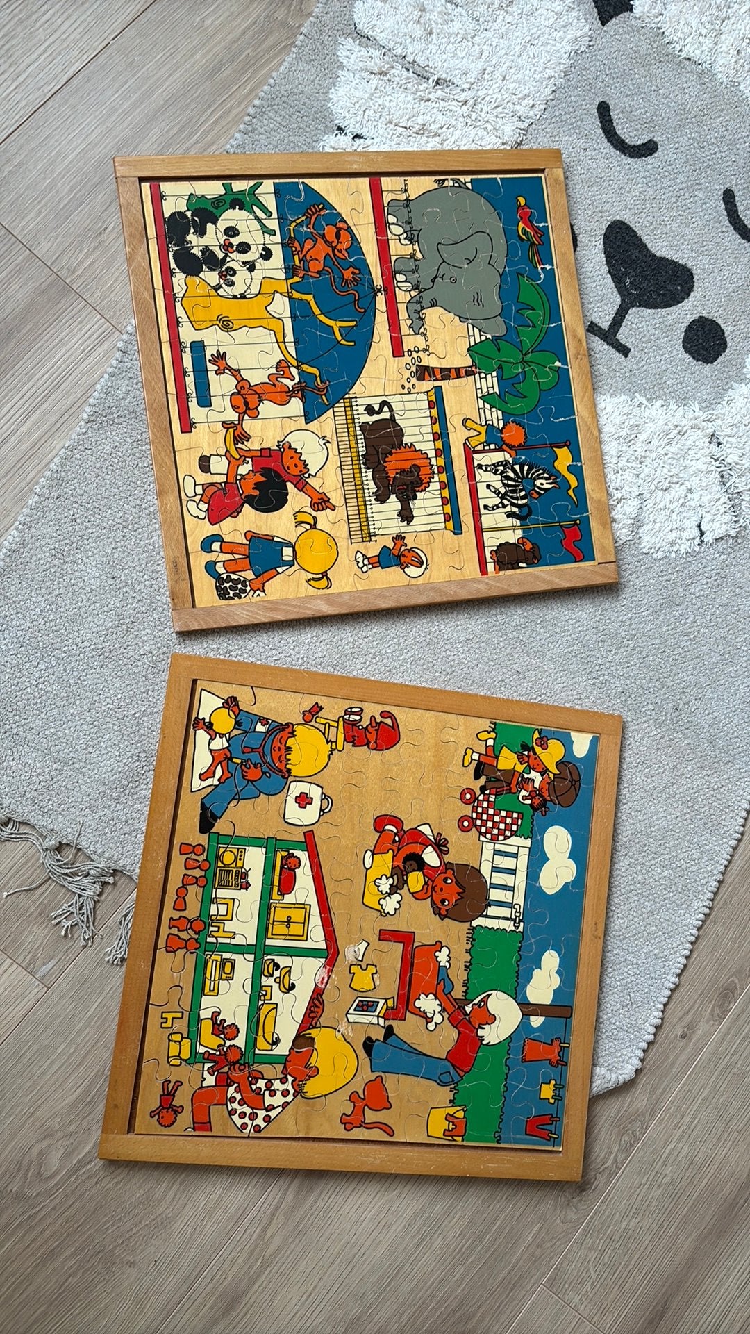 Twee oude ROLF puzzels 64 stukjes, Kinderen en Baby's, Speelgoed | Kinderpuzzels, Ophalen, 2 tot 4 jaar, Gebruikt, Meer dan 50 stukjes
