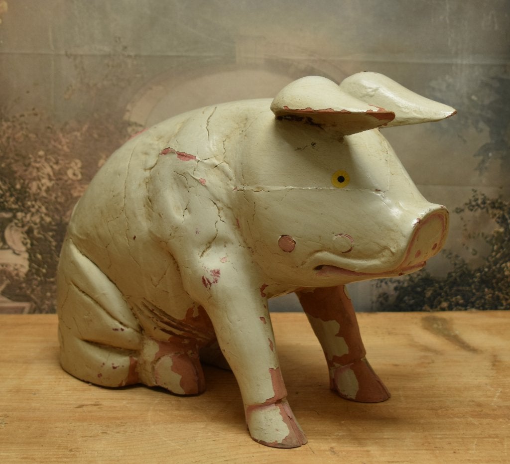 Antiek  Houten Varken."Uit Aletta's Tijd", Antiek en Kunst, Ophalen