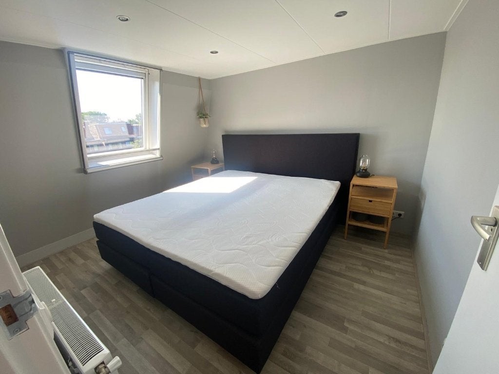 Boxspring Stockholm 180 x 200 cm + topper – Antraciet, Ophalen, Gebruikt, Zwart, Tweepersoons