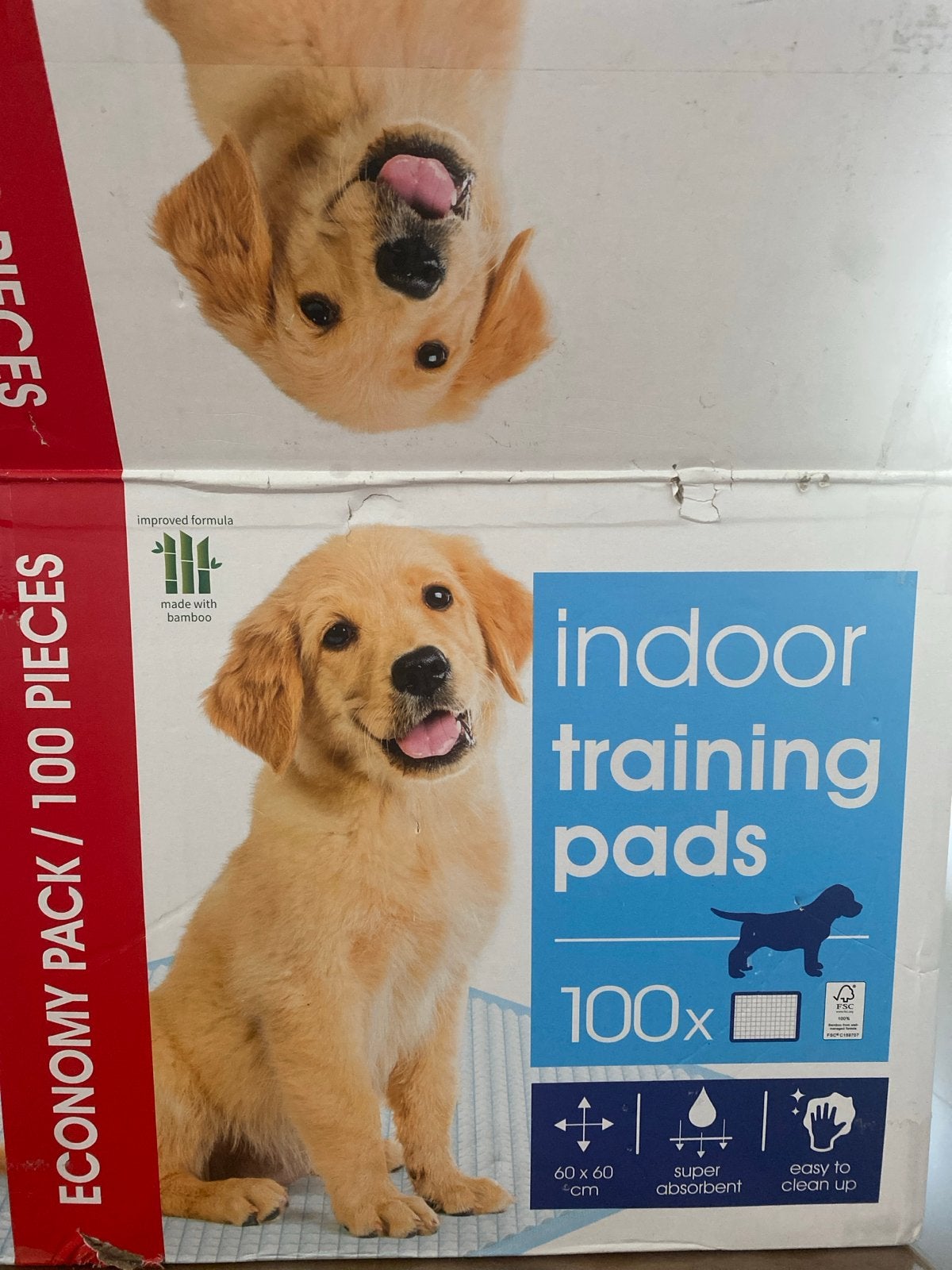 Indoor training pads, Ophalen