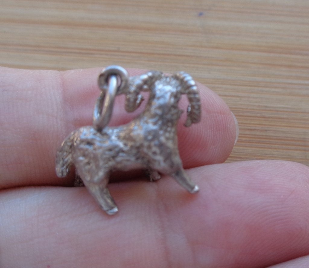 zilveren hanger/bedel sterrenbeeld ram [337], Sieraden, Tassen en Uiterlijk, Antieke sieraden, Verzenden, Zilver, Hanger