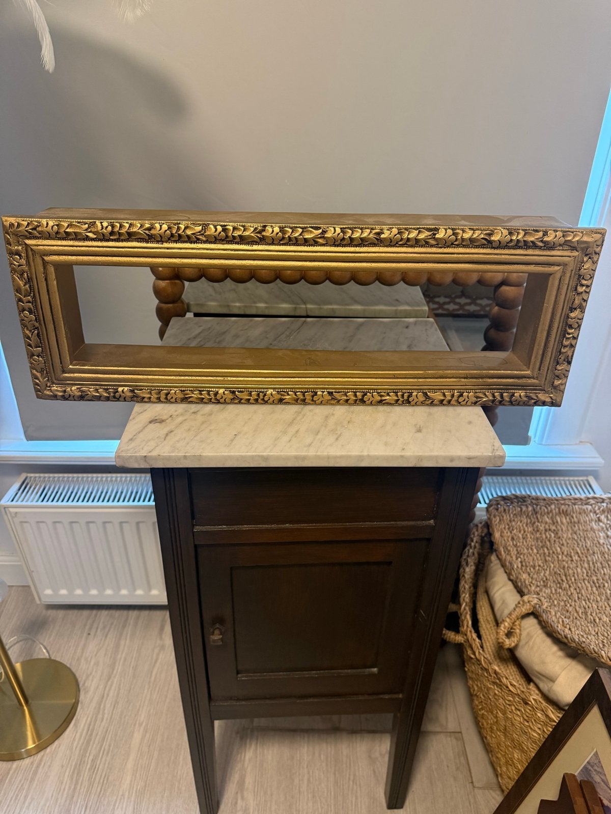 Gouden wandplank, barokstijl, 60x18 cm, Huis en Inrichting, Woonaccessoires | Lijsten, Ophalen, Gebruikt, Met sierrand, Fotolijst