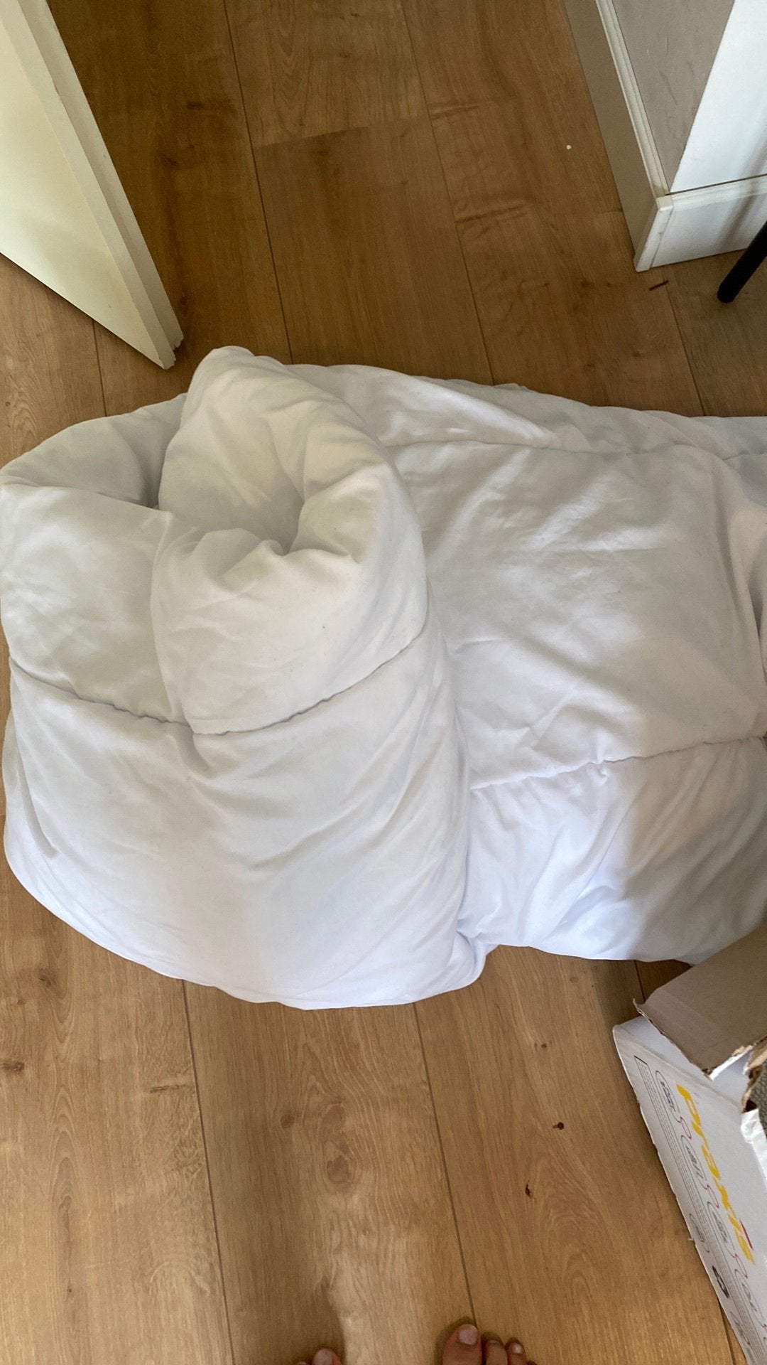 Gratis Duvet, Huis en Inrichting, Ophalen, Gebruikt, Eenpersoons, Wit