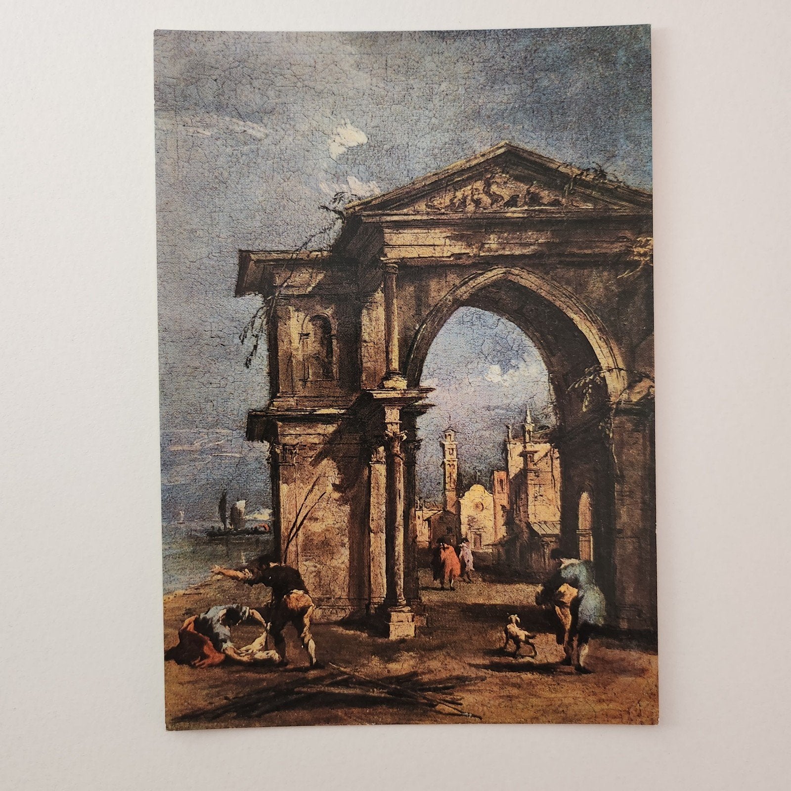 Kunstkaart Francesco Guardi - Arco con macchiette, Verzenden, 1980 tot heden, Ongelopen, Cultuur en Media