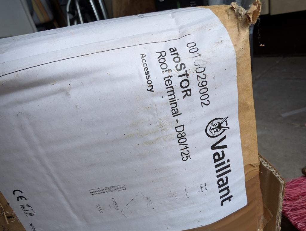 Vaillant aroSTOR dakdoorvoer D80/125 - Nieuw in doos, Ophalen, Nieuw